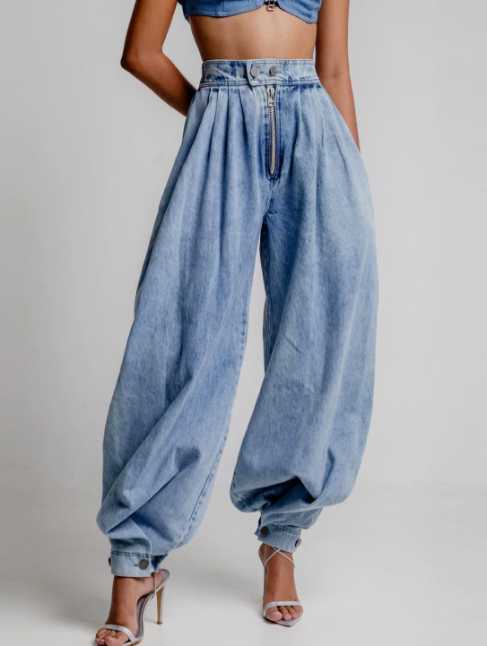 Una High Waist Balloon Jeans
