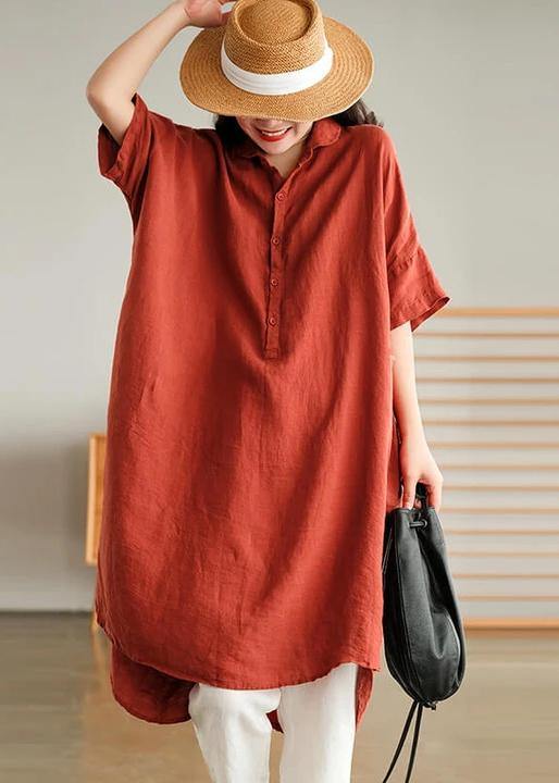 Jade Green Linen Shirt Dress
