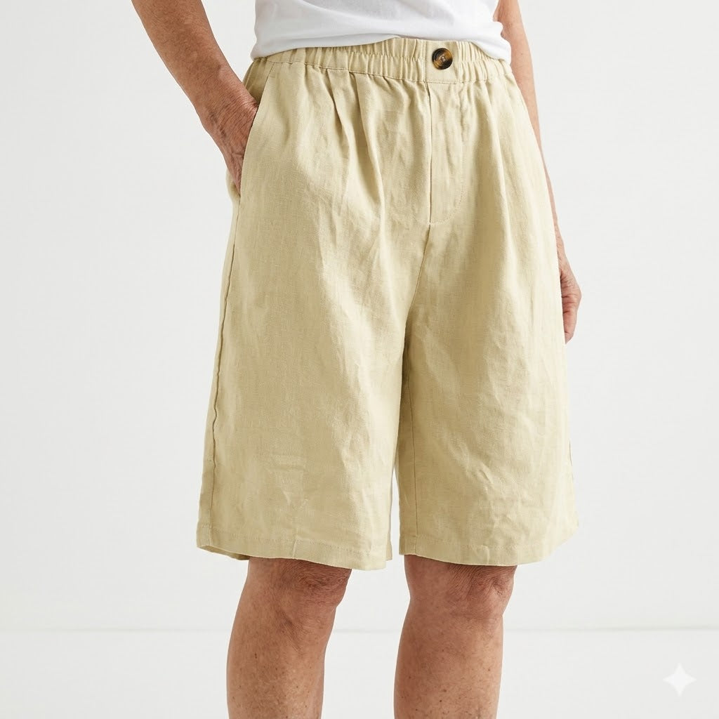 Wandeline | Natural Elastic Waist Loose Shorts