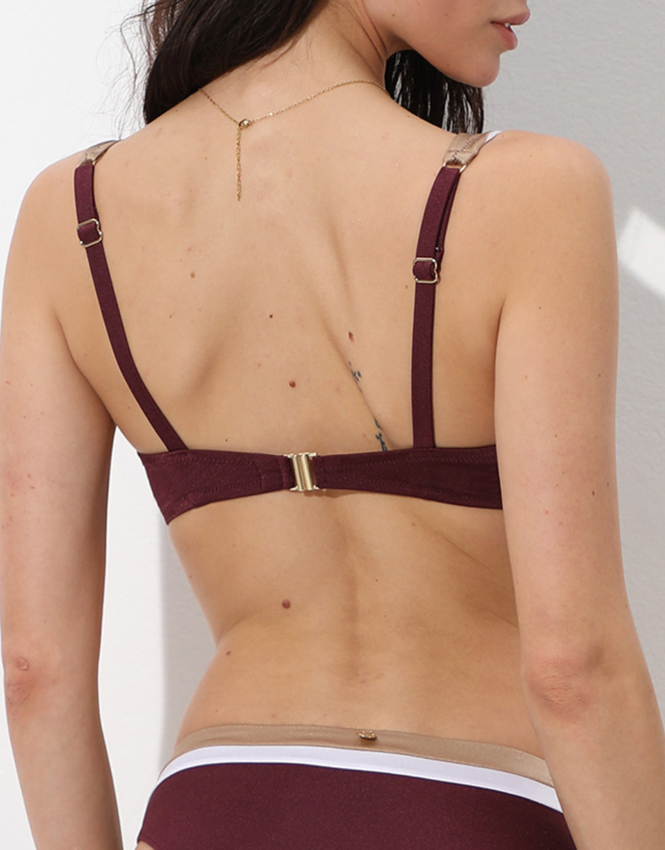 Colour Block Underwire Bikini Top