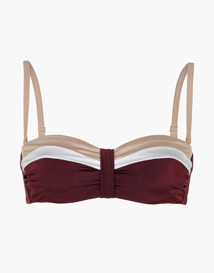 Colour Block Bandeau Bikini Top