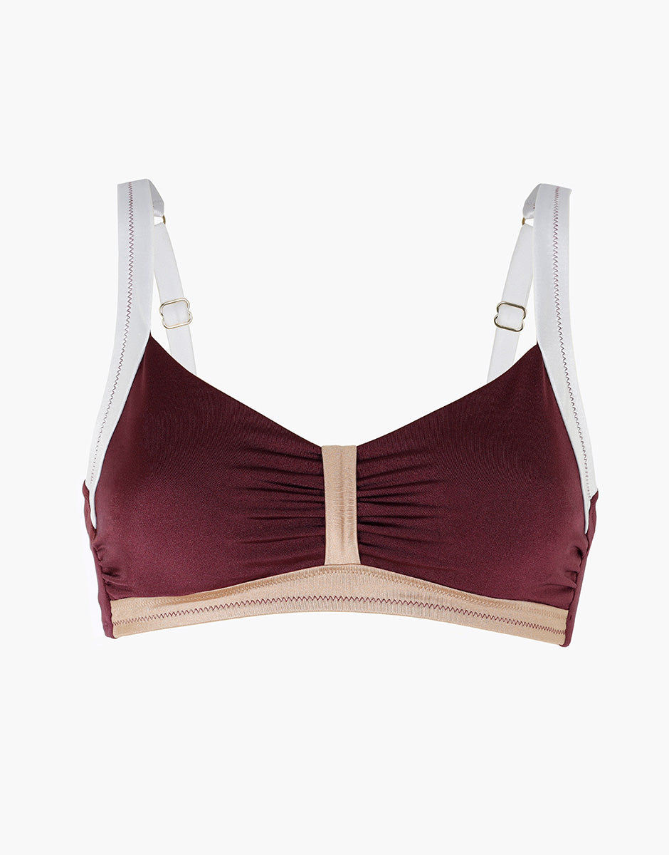 Colour Block Wireless Bra Swimsuit