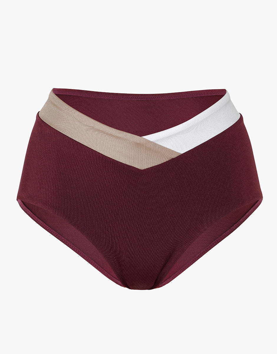 Colour Block High-Waist Bikini Bottom