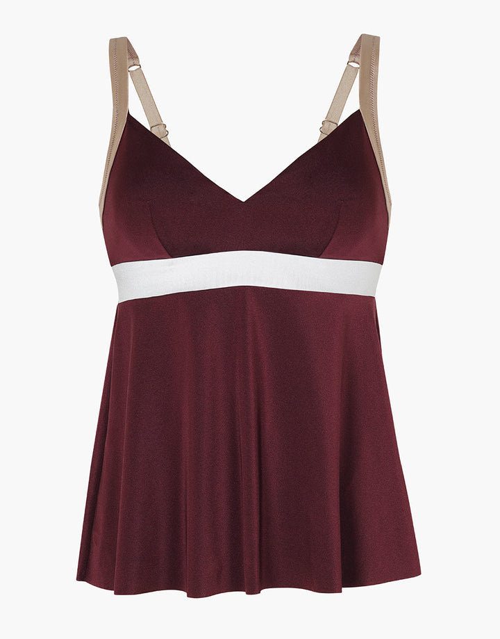 Colour Block Wireless Tankini
