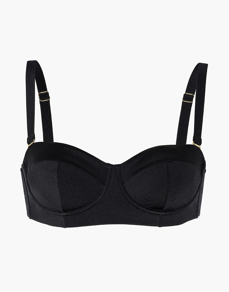 Shiny Micro Underwire Balcony Bra