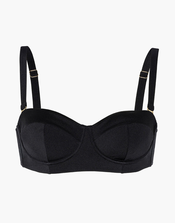 Shiny Micro Underwire Balcony Bra