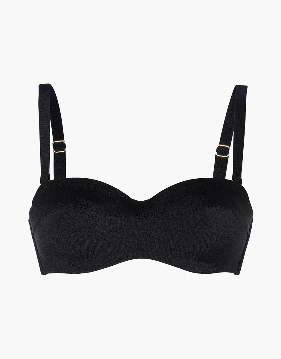 Shiny Micro Bandeau Underwire Bra