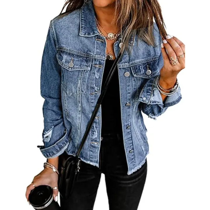 Dolores Boyfriend Style Denim Jacket