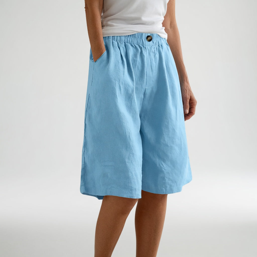 Wandeline | Natural Elastic Waist Loose Shorts