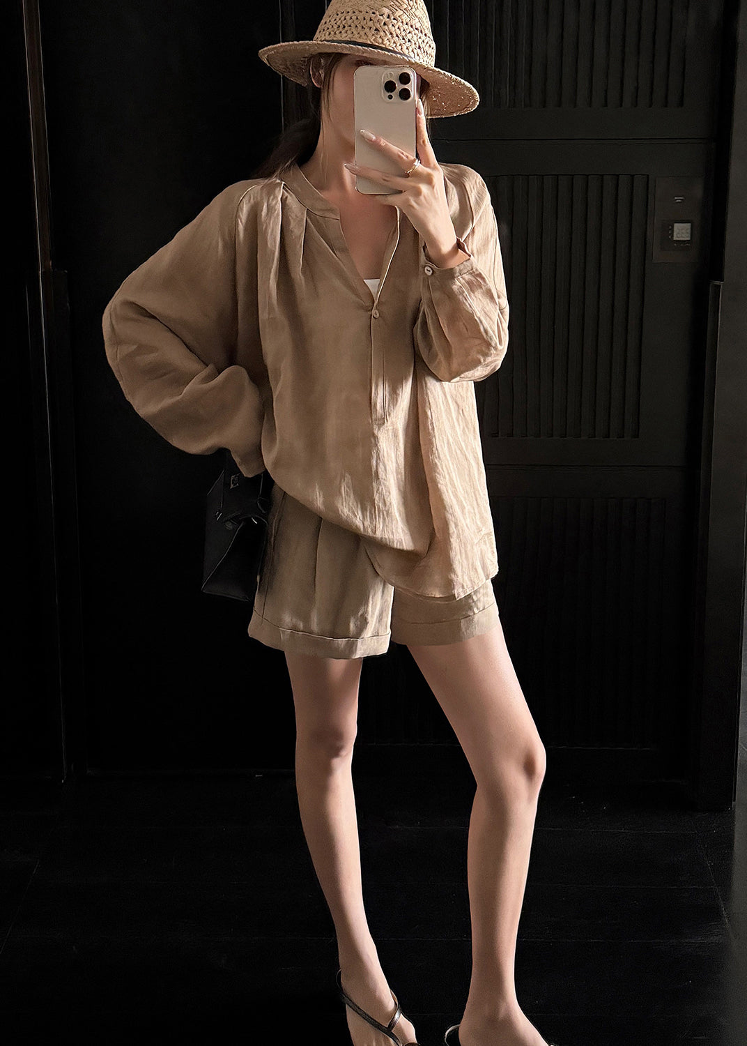 White Long Sleeve Two-Piece Set