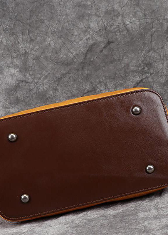 Luxuriöse Retro-Lederhandtasche Umhängetasche
