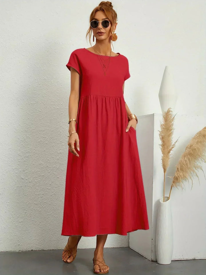 HEIKE | FLOWING MIDI DRESS OF TIMELESS ELEGANCE