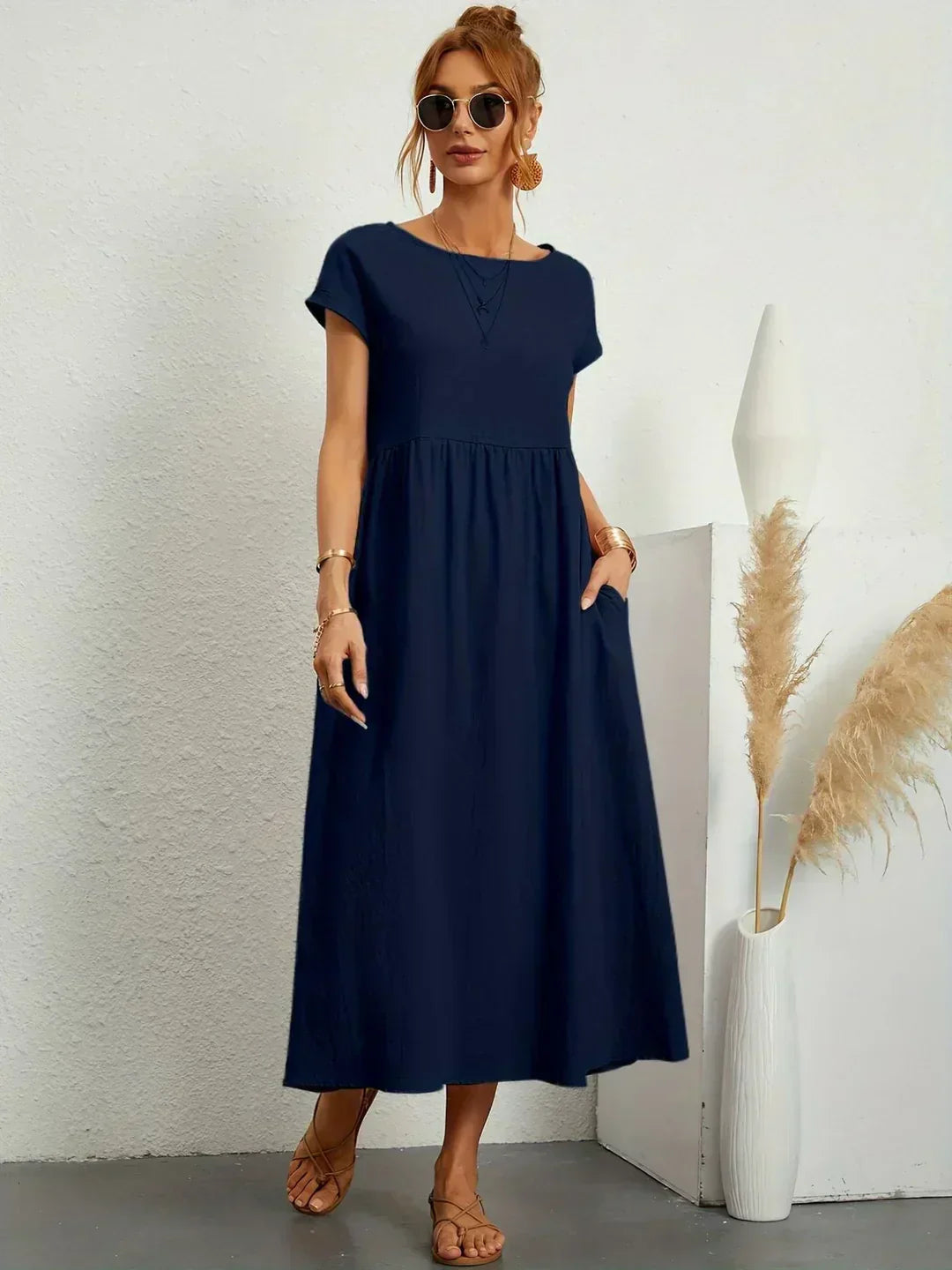 HEIKE | FLOWING MIDI DRESS OF TIMELESS ELEGANCE