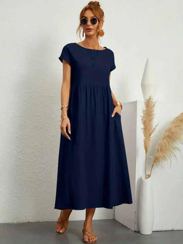 HEIKE | FLOWING MIDI DRESS OF TIMELESS ELEGANCE