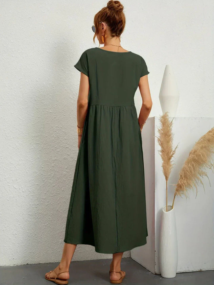 HEIKE | FLOWING MIDI DRESS OF TIMELESS ELEGANCE