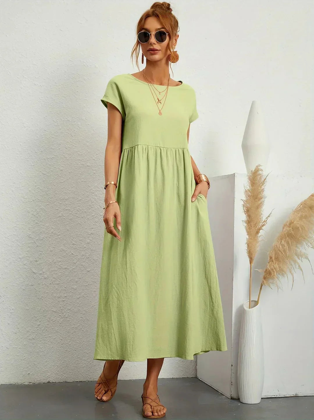 HEIKE | FLOWING MIDI DRESS OF TIMELESS ELEGANCE