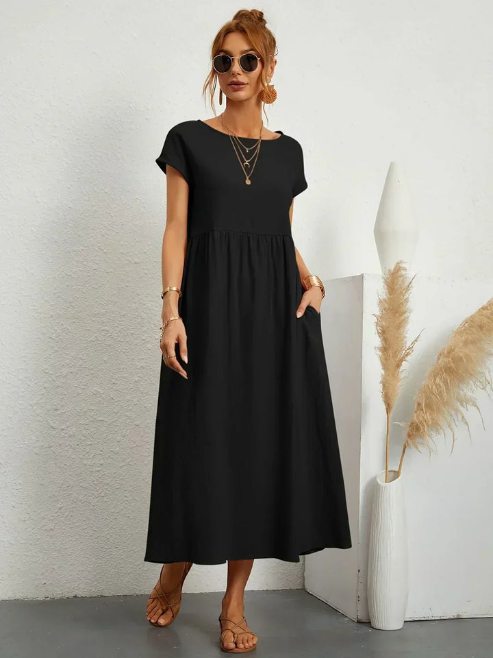 HEIKE | FLOWING MIDI DRESS OF TIMELESS ELEGANCE
