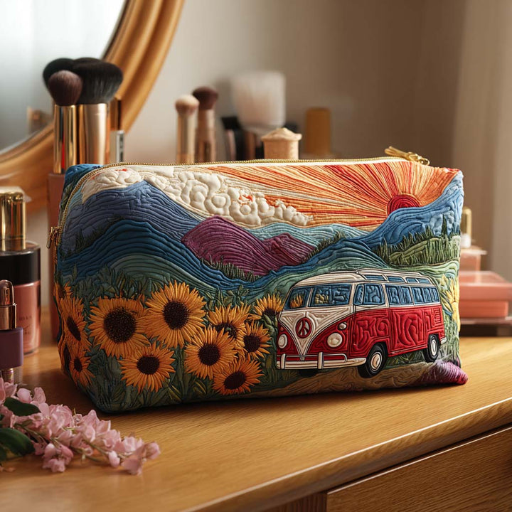 Quilted beauty case with nature travel NCU0PT9474