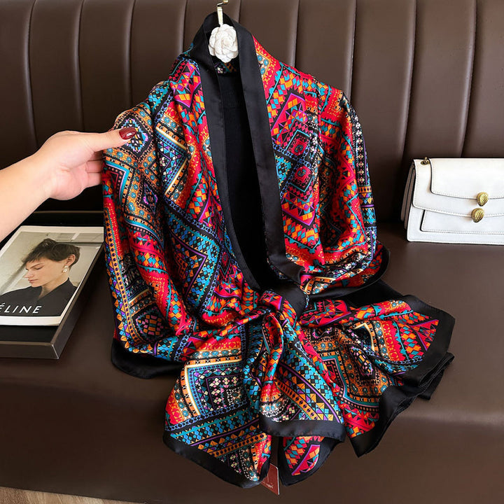 Wren | Vintage Geometric Print Scarf