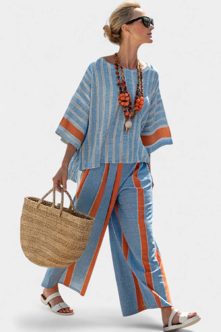 Juniper | Terracotta Stripes Two-Piece Set
