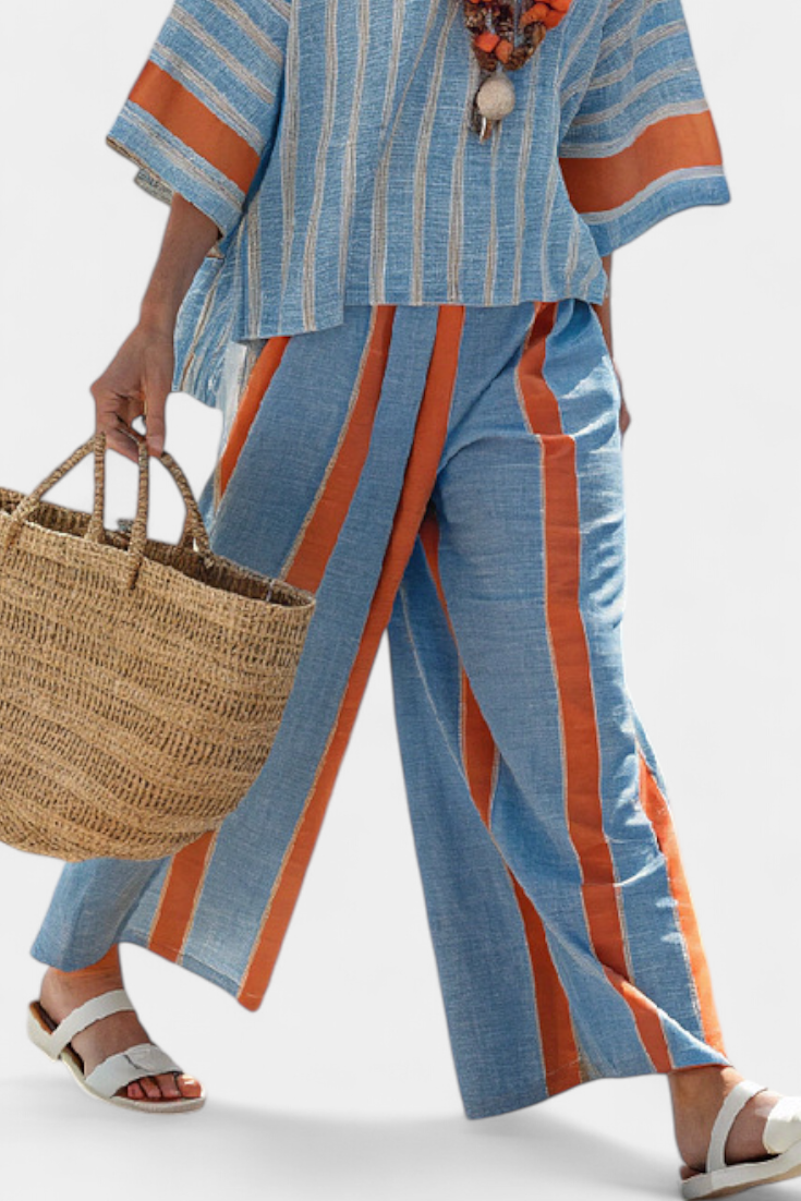 Juniper | Terracotta Stripes Two-Piece Set