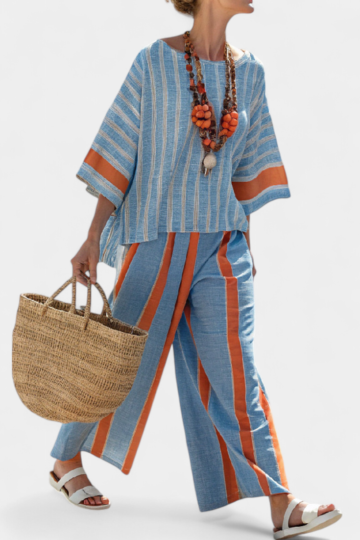 Juniper | Terracotta Stripes Two-Piece Set