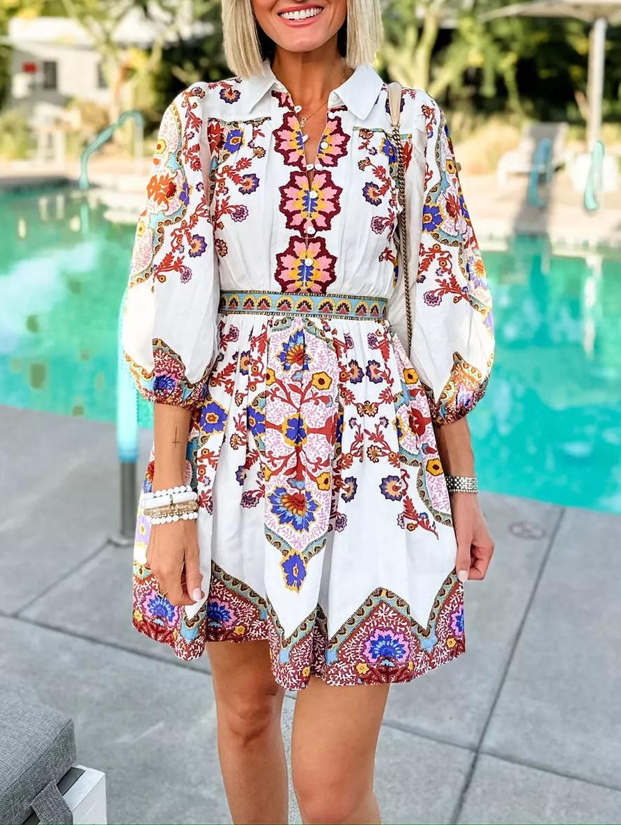 Refined Pattern Elegant Dress