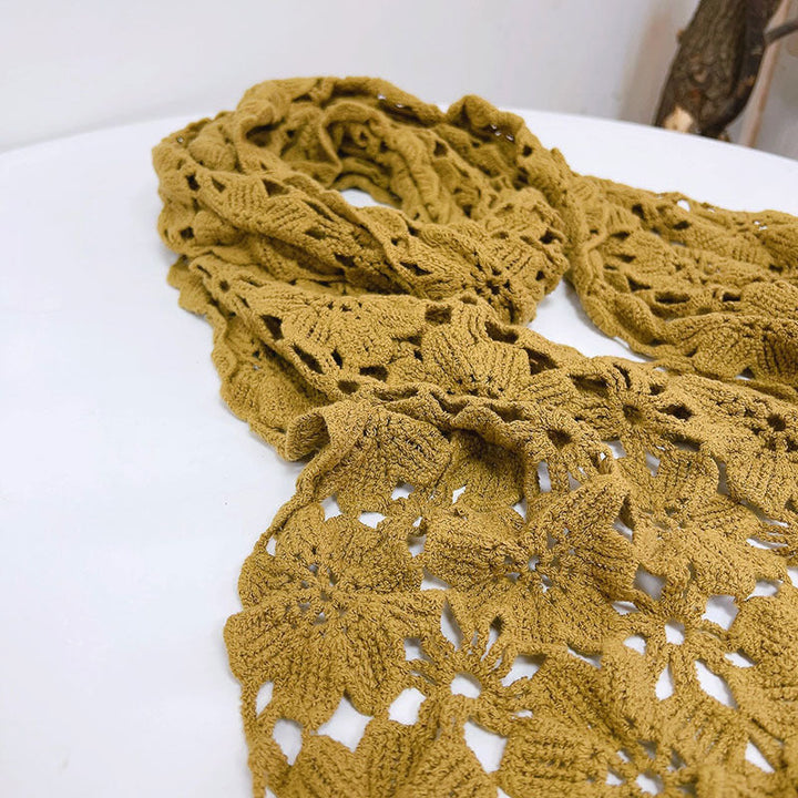 Indigo | Casual Floral Hollow Scarf