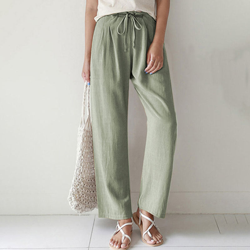 Vara - Relaxed Fit Pants with Adjustable Waist