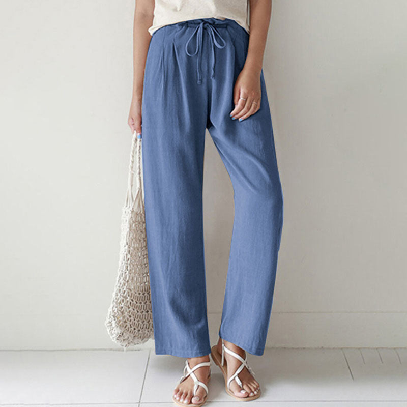 Vara - Relaxed Fit Pants with Adjustable Waist