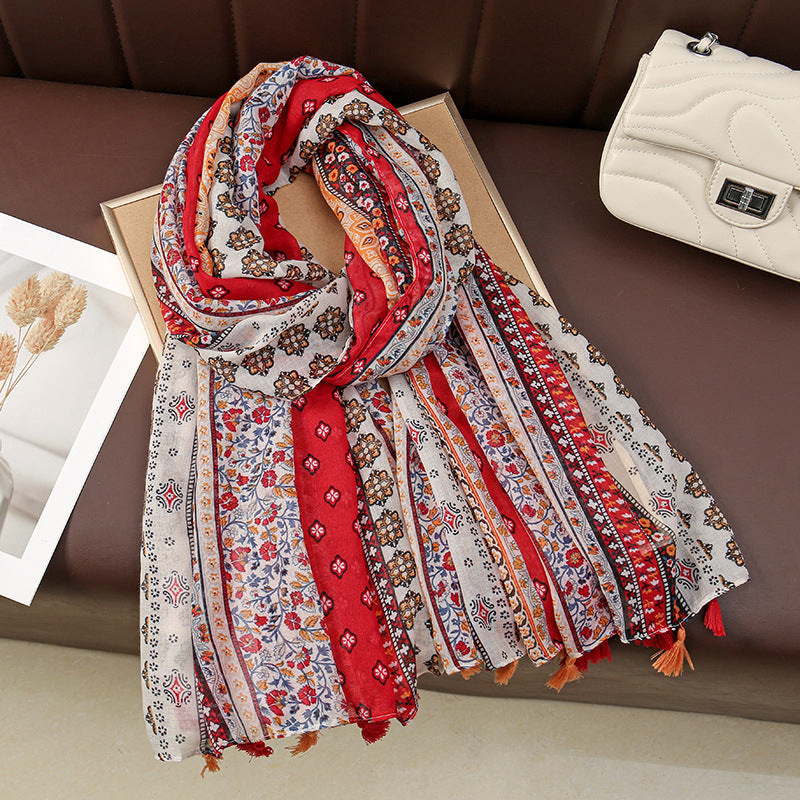 Autumn | Vintage Bohemian Floral Scarf