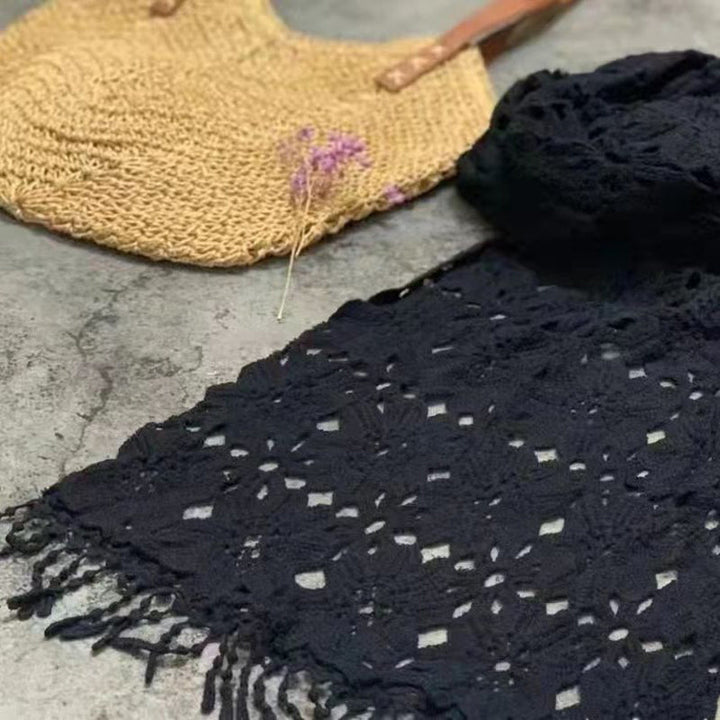 Indigo | Casual Floral Hollow Scarf