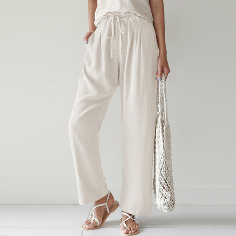Vara - Relaxed Fit Pants with Adjustable Waist