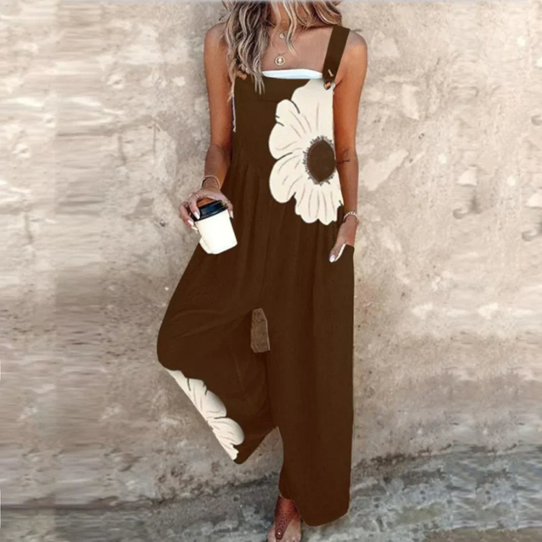 Daisy Meadow Print Dungaree