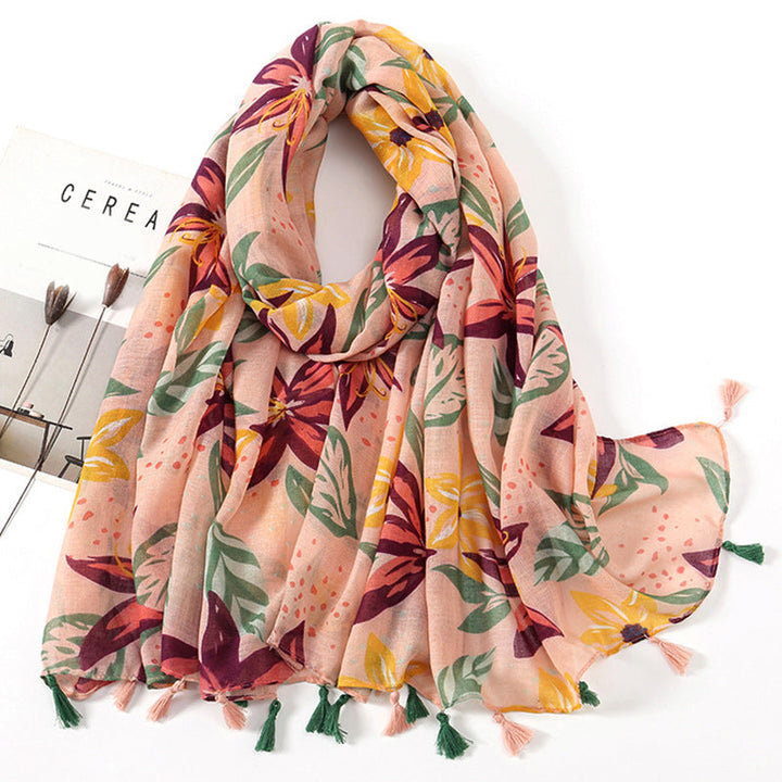 Olive | Vintage Floral Scarf