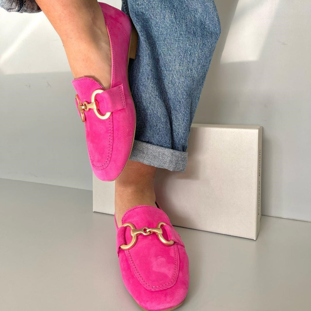 Gia | Chic Gold Detail Loafers