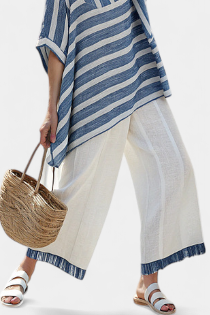 Hazel | Blue Stripes Two-Piece Set