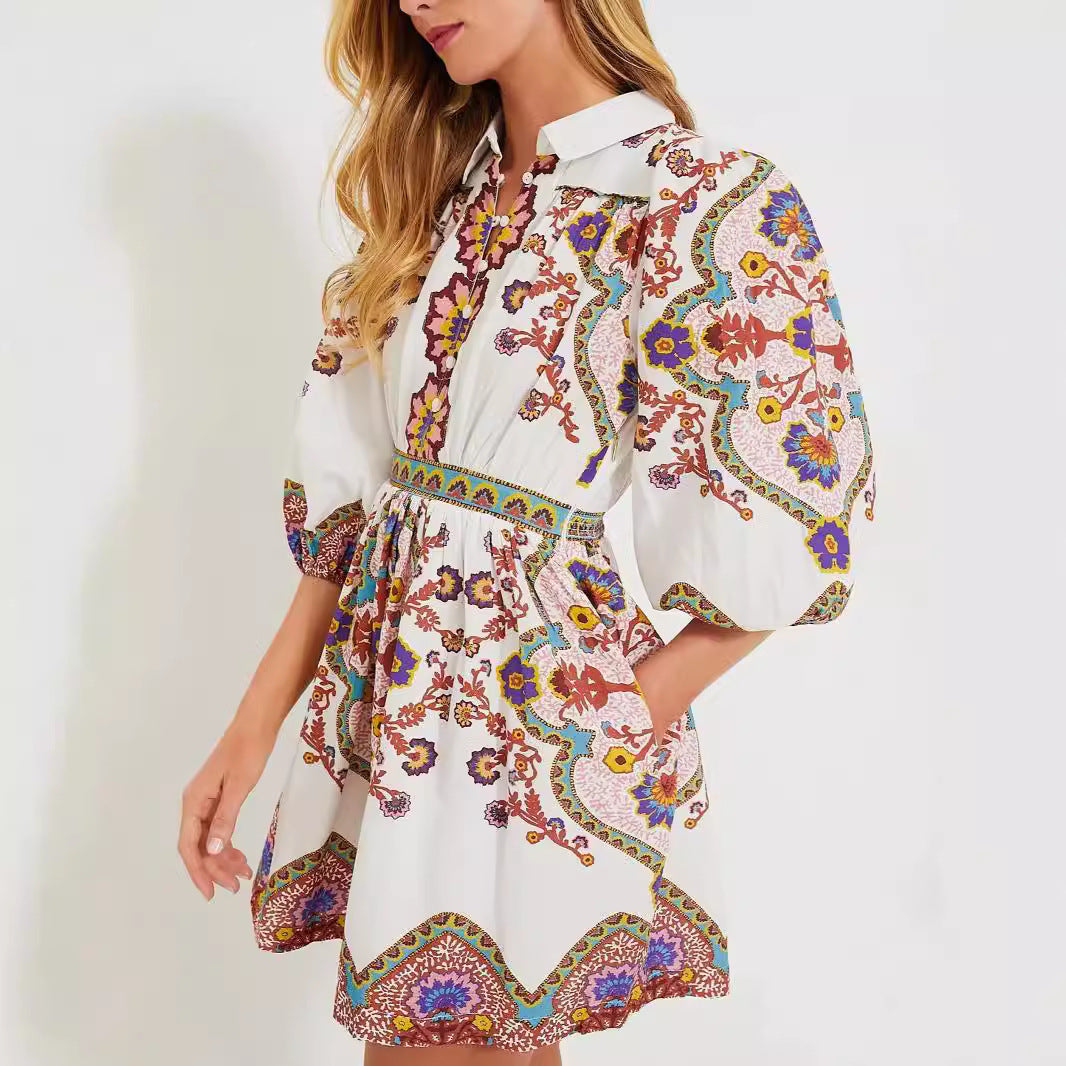 Refined Pattern Elegant Dress