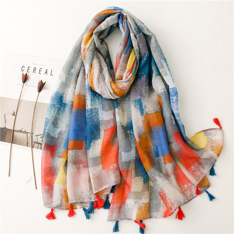 Iris | Vintage Colourful Scarf