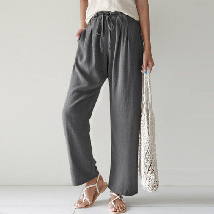 Vara - Relaxed Fit Pants with Adjustable Waist