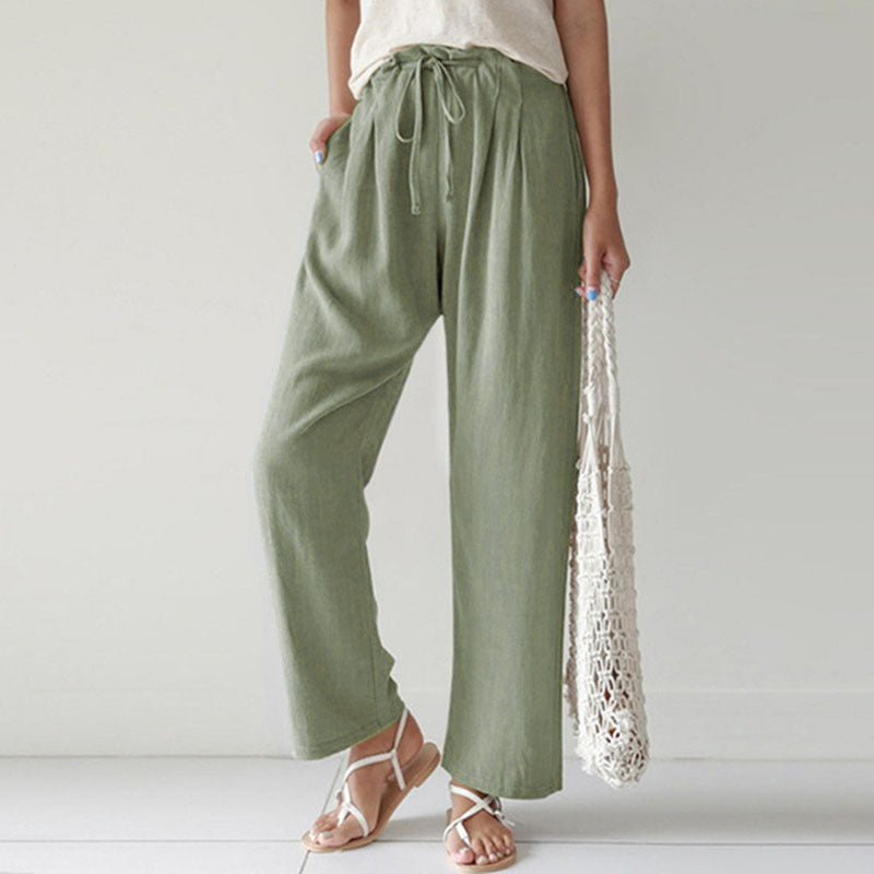 Vara - Relaxed Fit Pants with Adjustable Waist