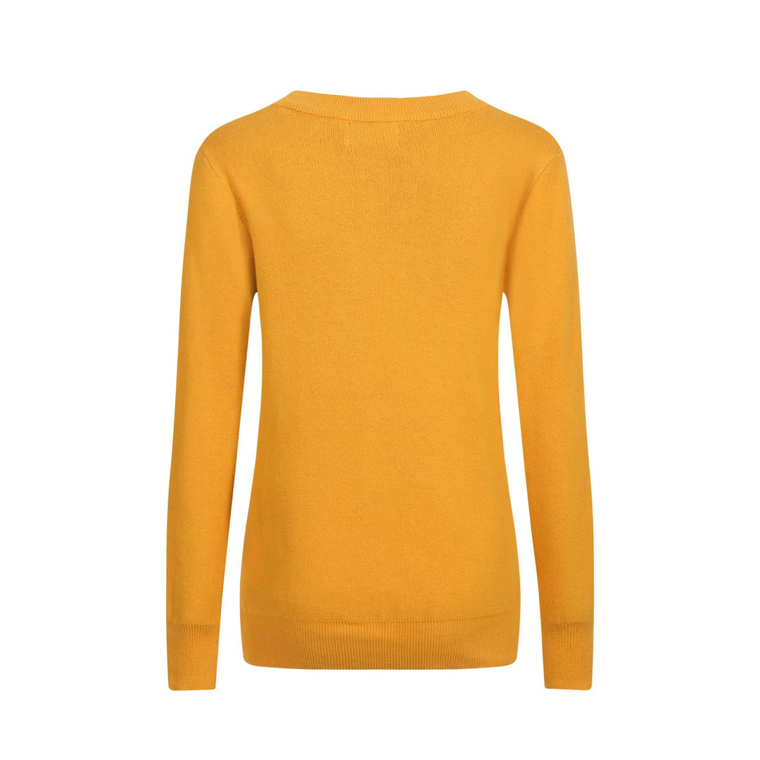 Yellow | Retro Bird Jacquard Knitwear