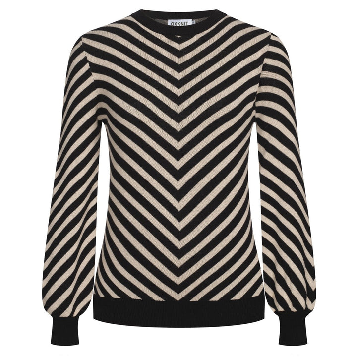 Black | Striped Classic Jacquard Knitwear