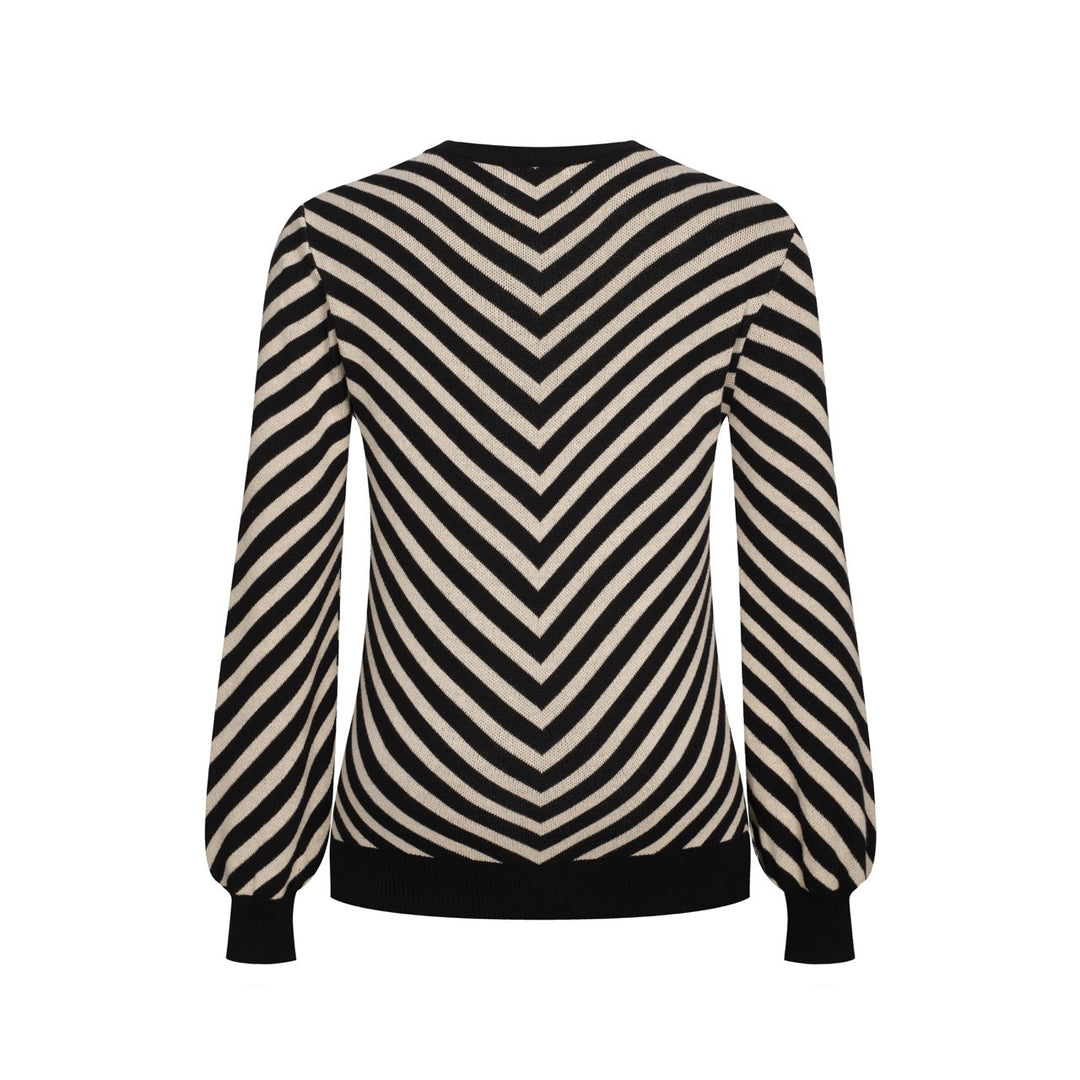 Black | Striped Classic Jacquard Knitwear