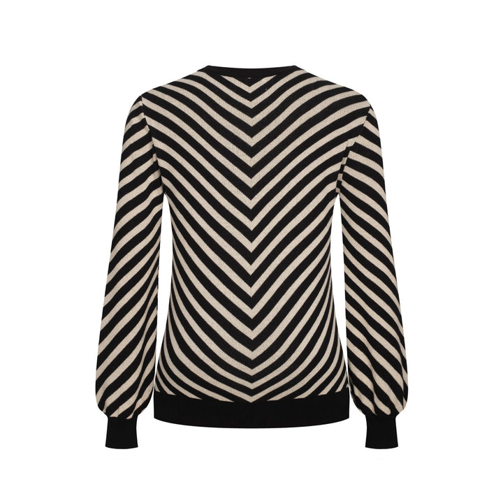 Black | Striped Classic Jacquard Knitwear
