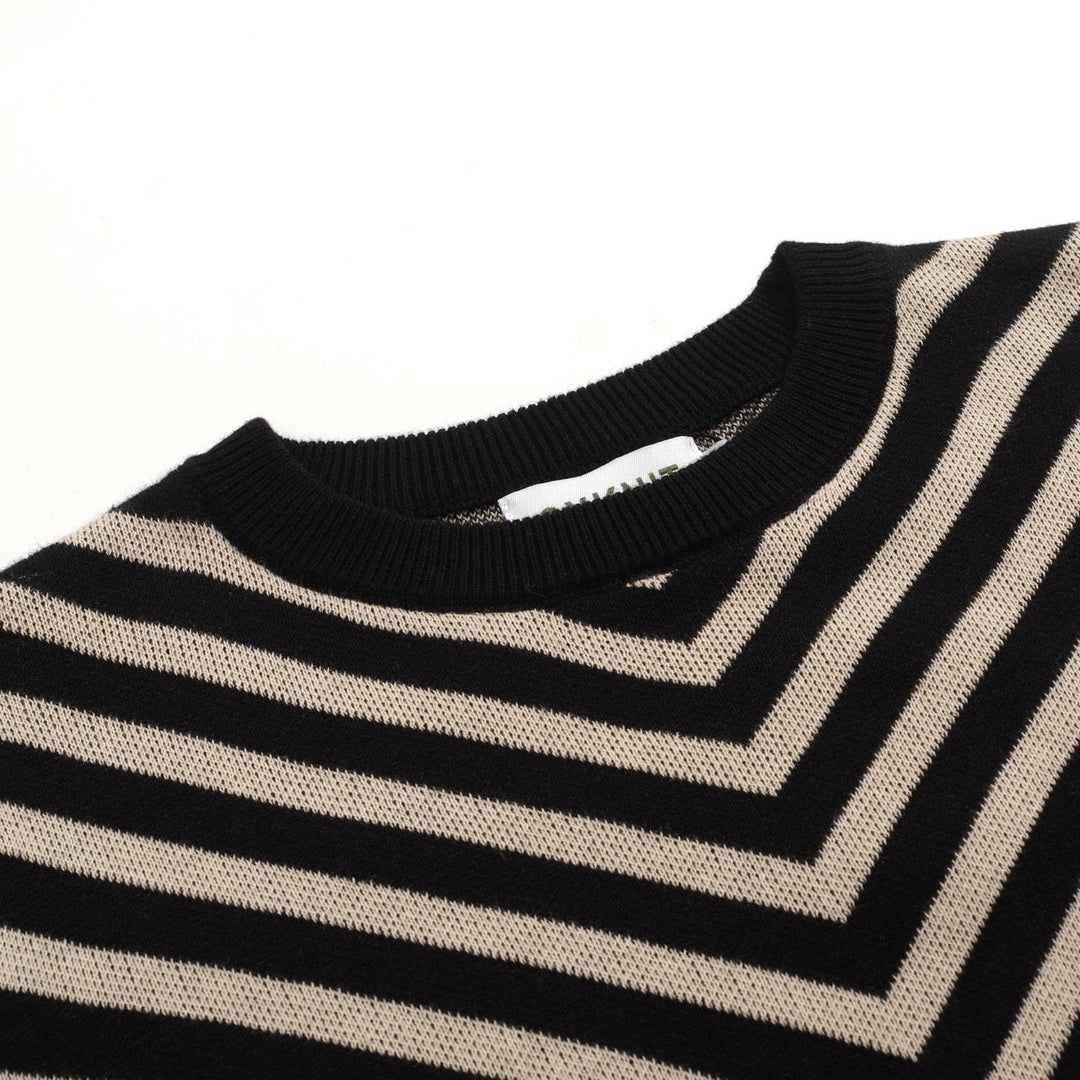 Black | Striped Classic Jacquard Knitwear