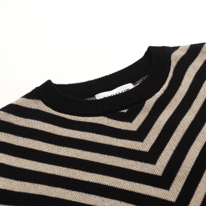 Black | Striped Classic Jacquard Knitwear