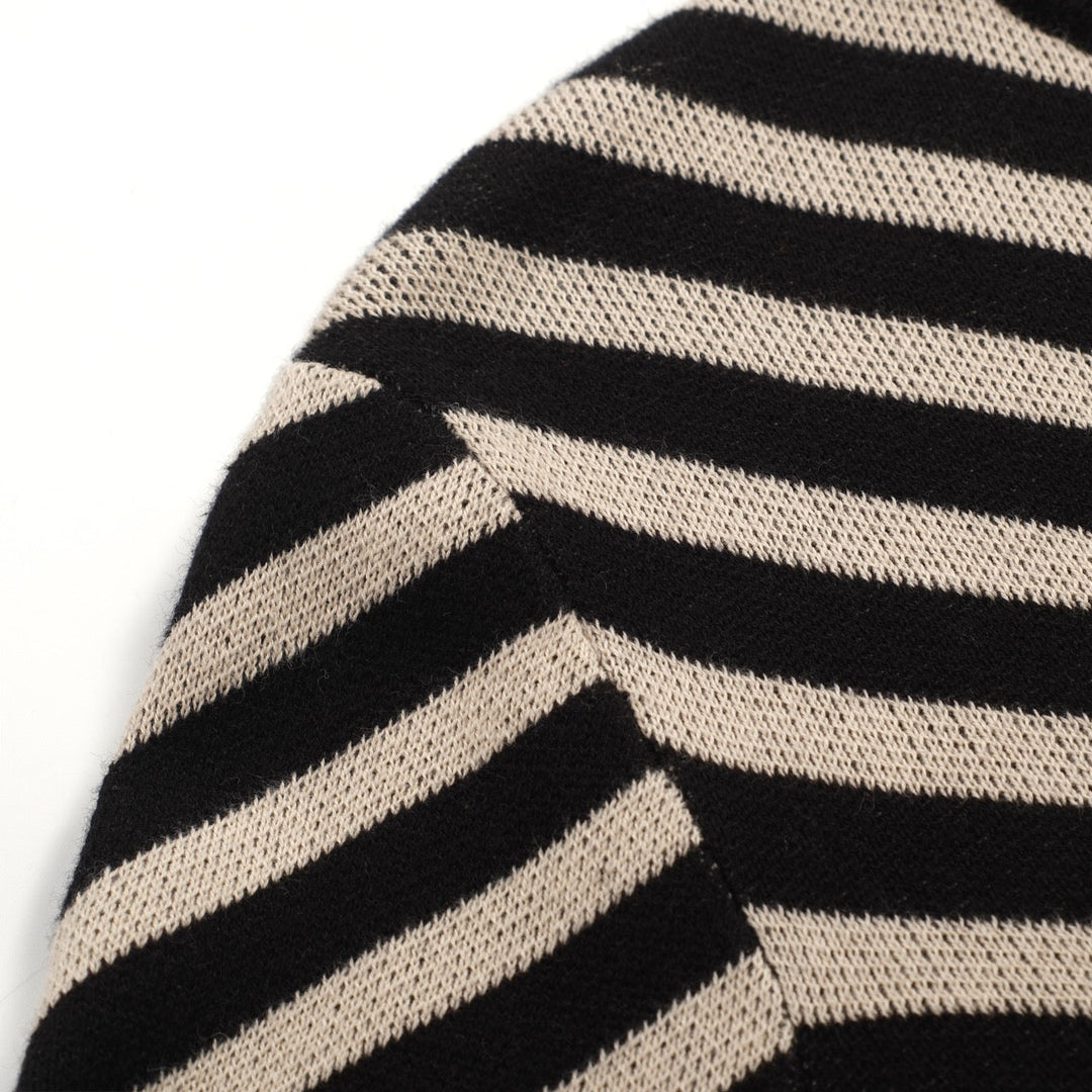 Black | Striped Classic Jacquard Knitwear