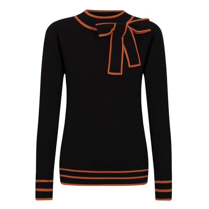 Black | street art retro fashion knit polo shirt