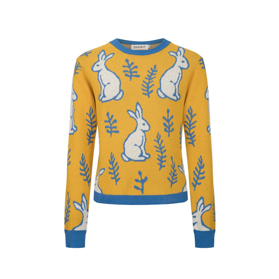 Yellow | rabbit plant knitted dress knitted set